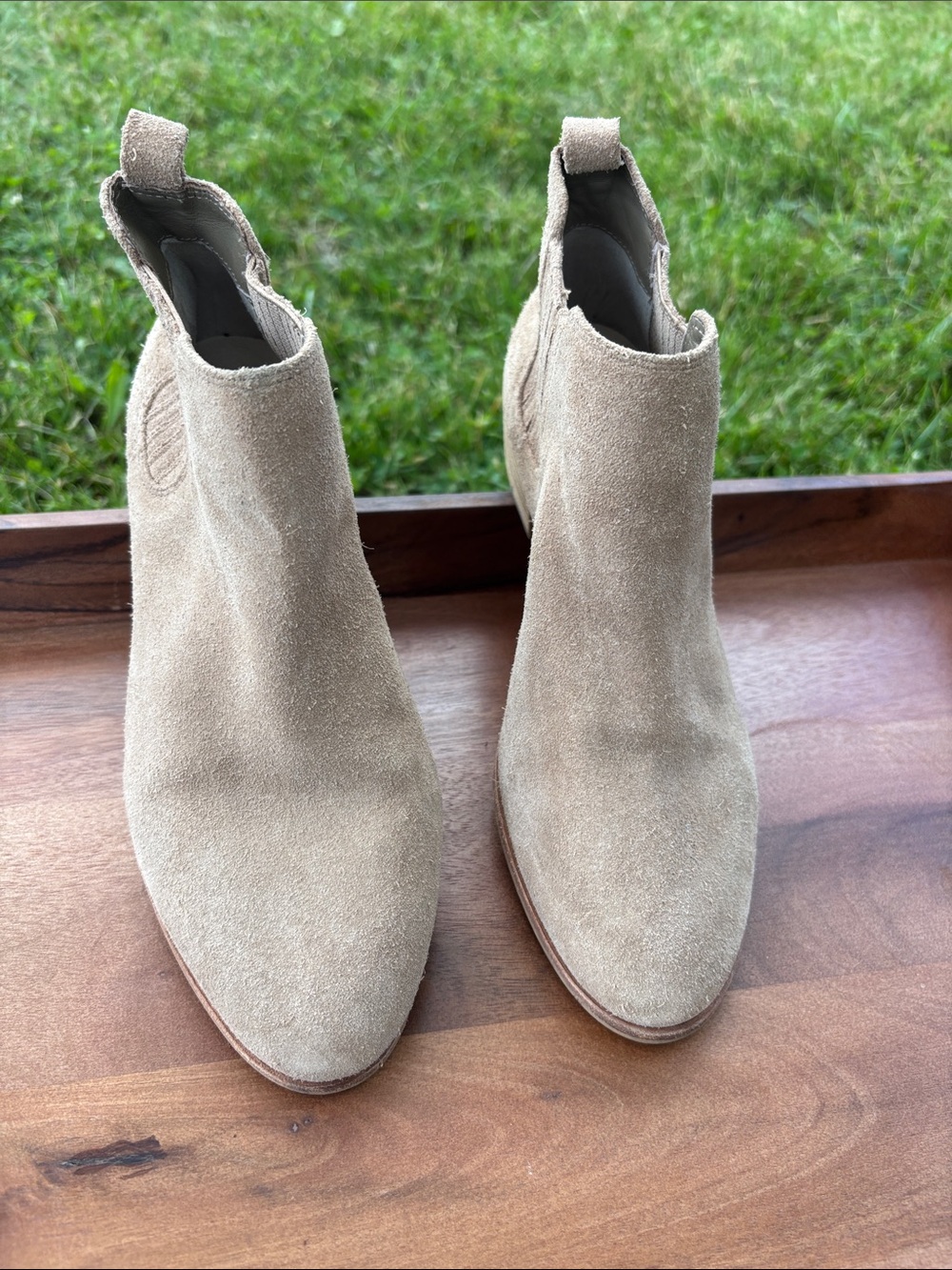 Michael Kors Tan Suede Ankle Booties - Picture 3 of 10